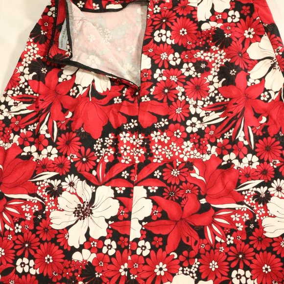 vtg VALERIE STEVENS Floral A-Line Mid Length Skirt Sz 4 US - Picture 2 of 11
